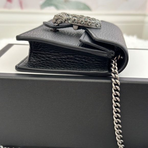 Gucci Dionysus Black Leather Super Mini Bag - Picture 11 of 16